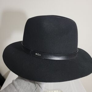 Lauren Ralph Lauren Black Fedora Hat one size